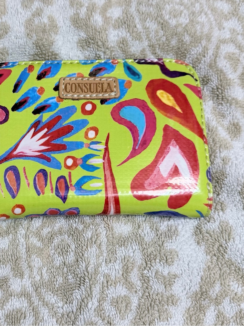 Consuela Limon Zippy Wallet with Multicolor Print